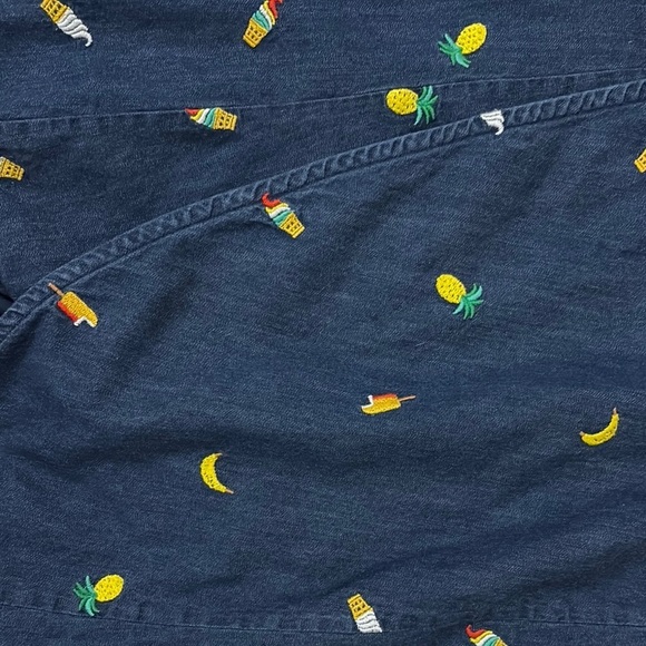 Hanna Andersson Chasing Summer Chambray Embroidered Popover Top Size 160cm 14-16 - Picture 5 of 7